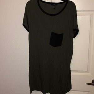 Green Tshirt Dress, Cotton